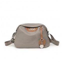 Lightweight Shoulder Bag with Printed Logo