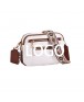 Stylish PU Leather Crossbody Bag with Floral Strap