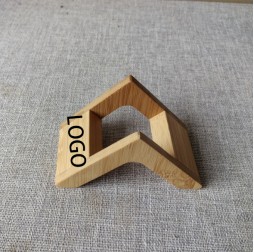 Triangular Bamboo Cup Coaster Stand