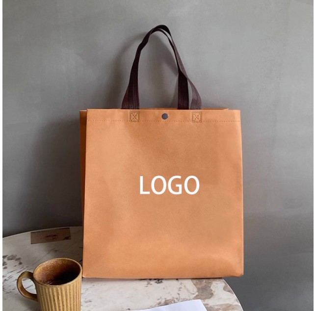 Customizable Orange Non-Woven Tote Bag