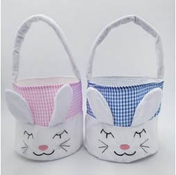 Easter Bunny Face Basket Set - Rabbit Pattern Handbags