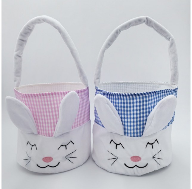 Easter Bunny Face Basket Set - Rabbit Pattern Handbags