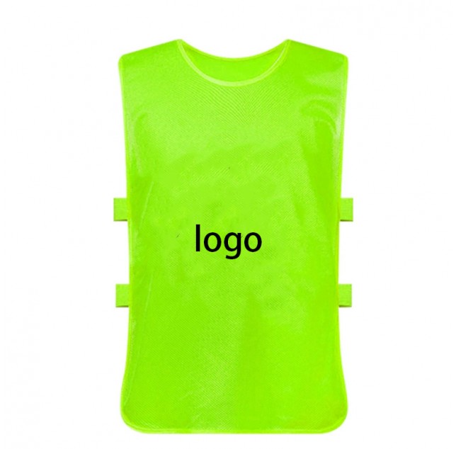 Fluorescent Green Football Vest with Logo