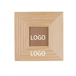 Personalized Wooden Photo Frame - 3x3 Inch Engraved Keepsake for Couples