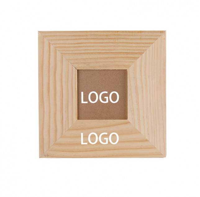 Personalized Wooden Photo Frame - 3x3 Inch Engraved Keepsake for Couples